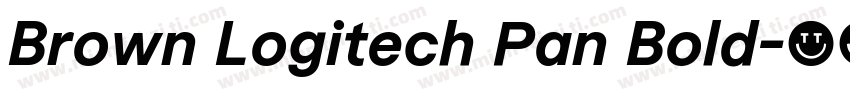 Brown Logitech Pan Bold字体转换